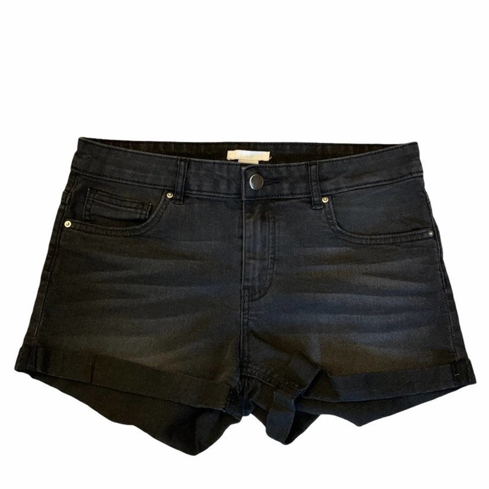H&M Jean Shorts Black with cuff (6)